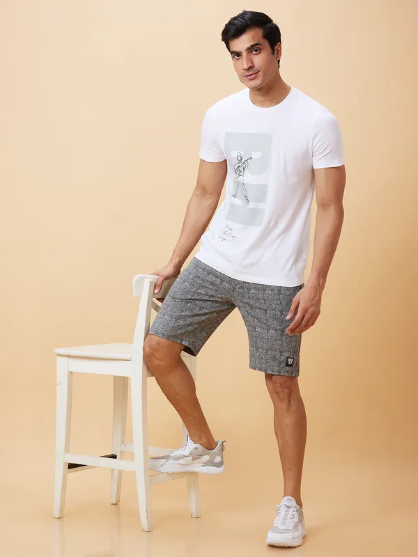 Being Human Clothing Men Regular Fit Shorts-Grey