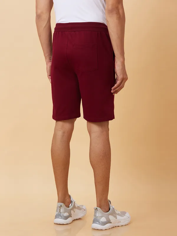 Being Human Clothing Men Regular Fit Shorts-Wine