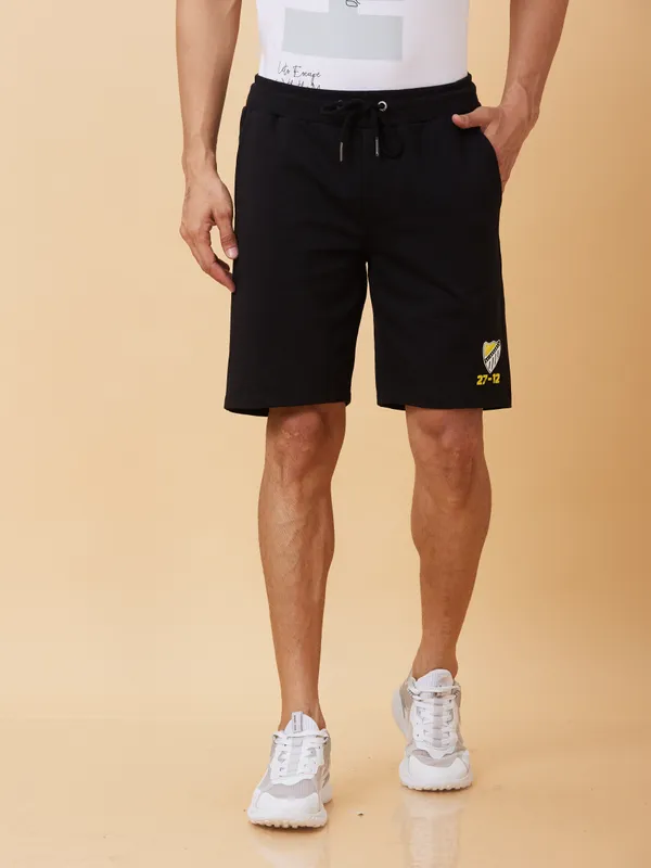 Being Human Men Regular Fit Shorts-Black