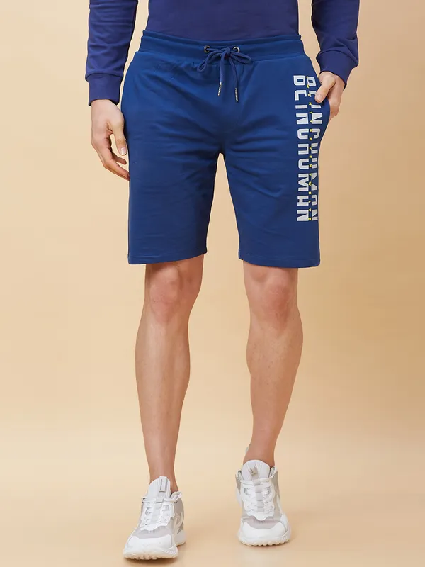 Being Human Clothing Men Regular Fit Shorts-Navy