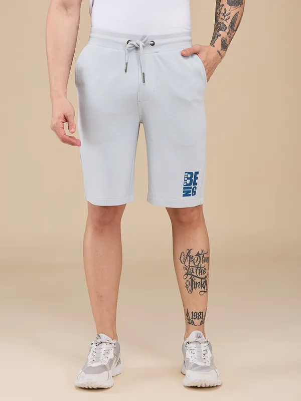 Being Human Clothing Mens-Bottom Shorts Grey