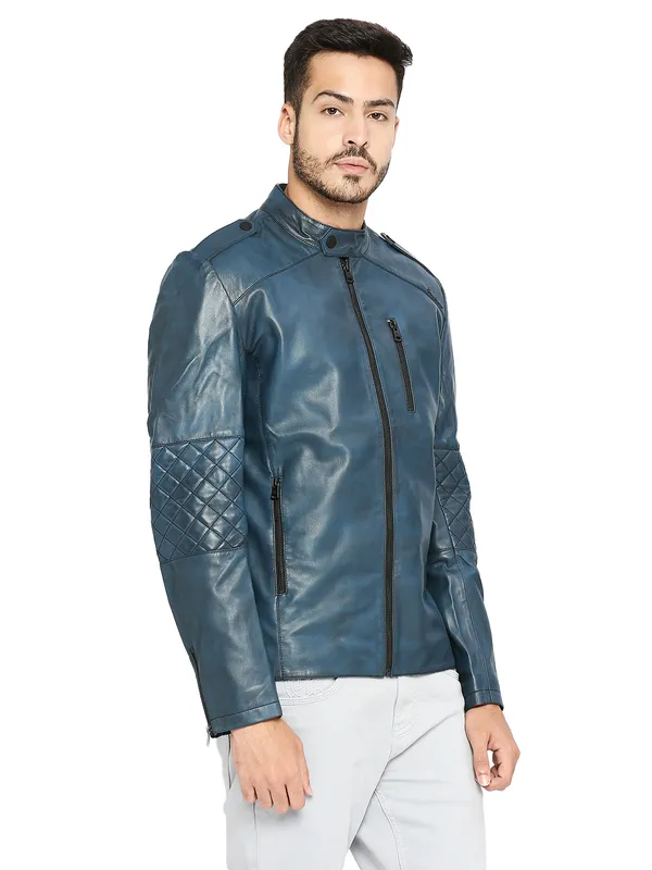 Being Human Regular Fit Men Collared Jackets-Blue