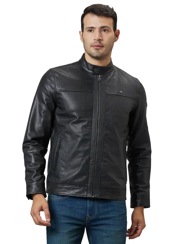 Being Human Regular Fit Men Collared Jackets-Black