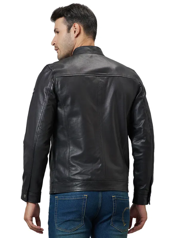 Being Human Regular Fit Men Collared Jackets-Black