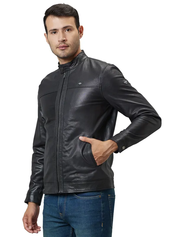 Being Human Regular Fit Men Collared Jackets Black