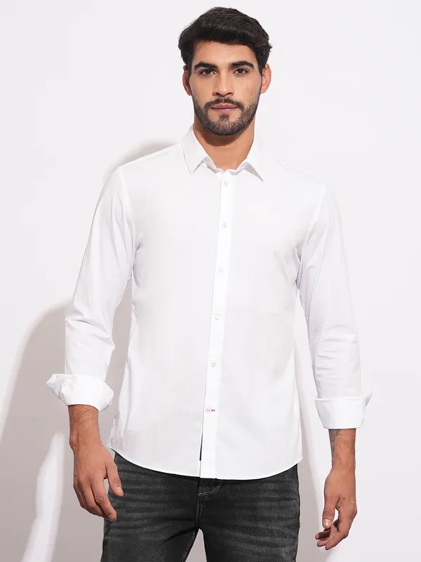 Being Human Clothing Mens-Top Shirts White