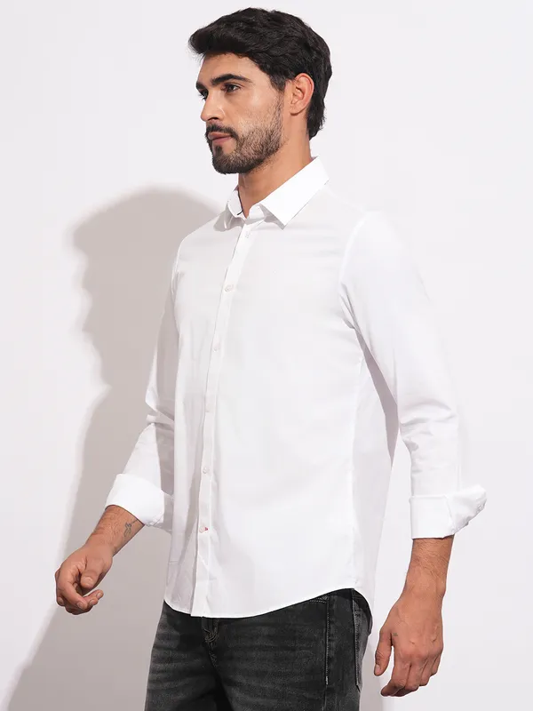 Being Human Clothing Mens-Top Shirts White