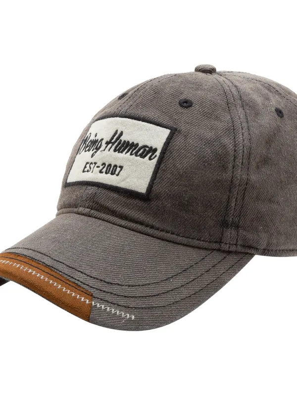 Being Human Men Black Denim Caps