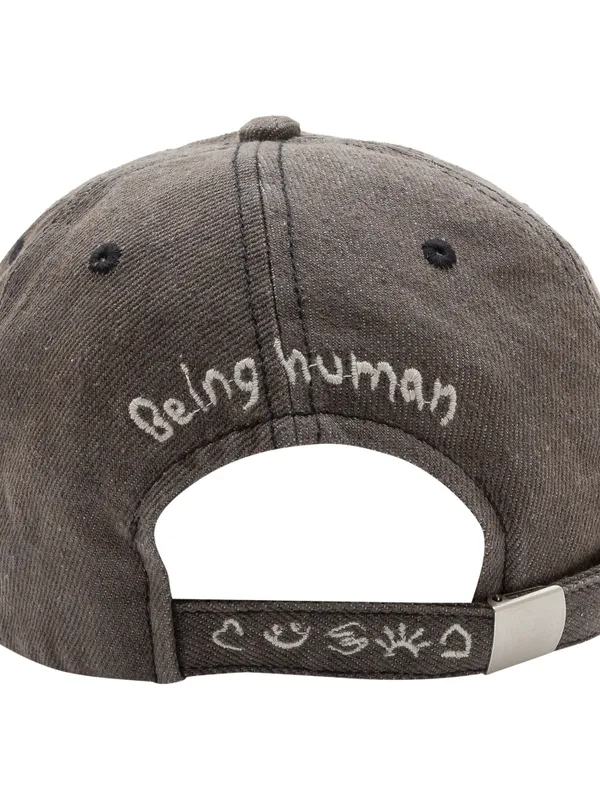 Being Human Men Black Denim Caps