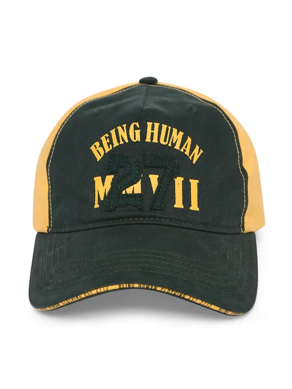 Being Human Accessories Caps-Dk Green/Yellow