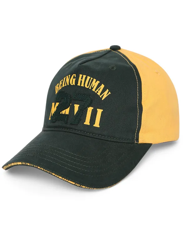 Being Human Accessories Caps-Dk Green/Yellow