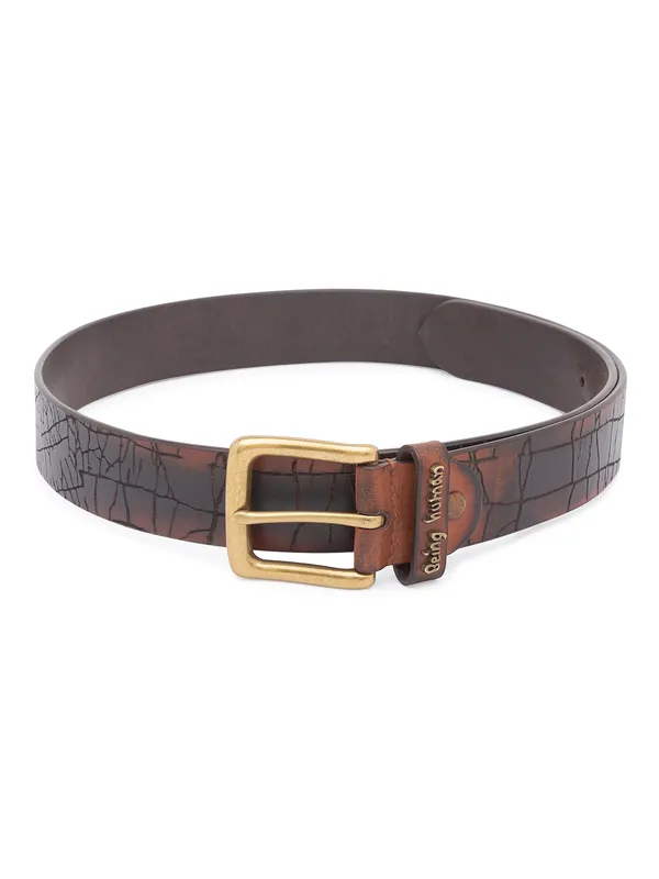 Being Human Clothing Men Tan Belts