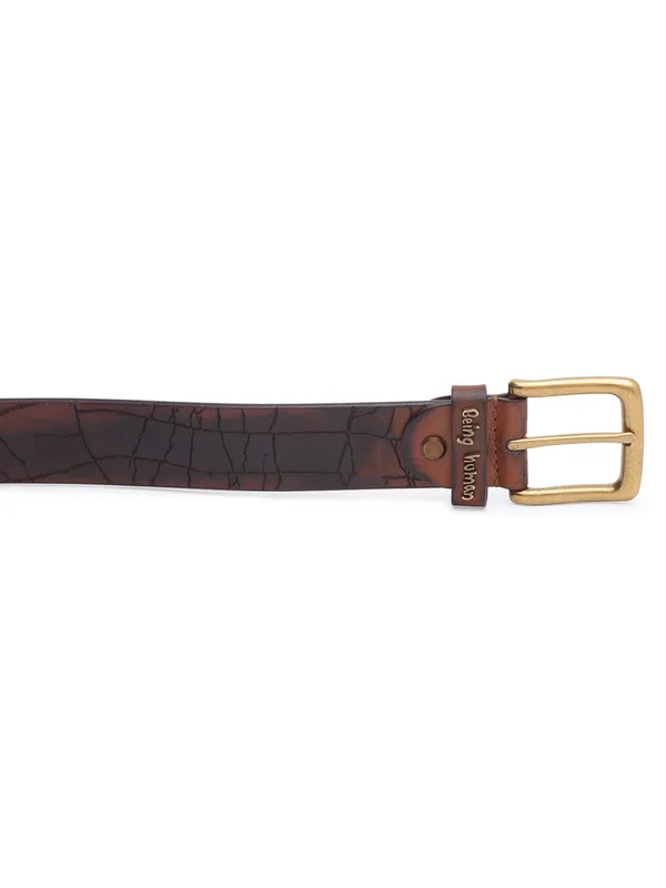 Being Human Clothing Men Tan Belts