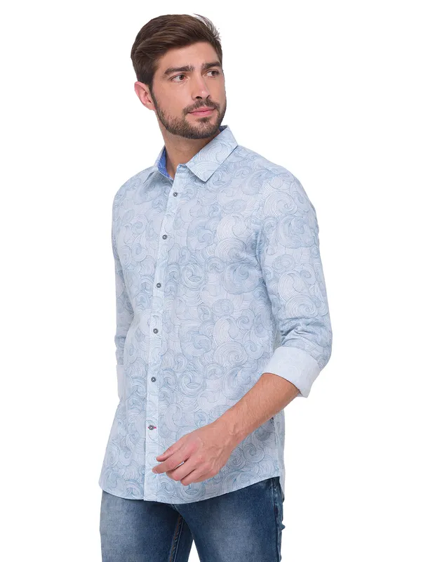 Being Human Clothing Men Slim Fit Collared Shirts-White