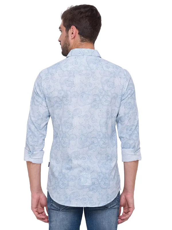 Being Human Clothing Men Slim Fit Collared Shirts-White