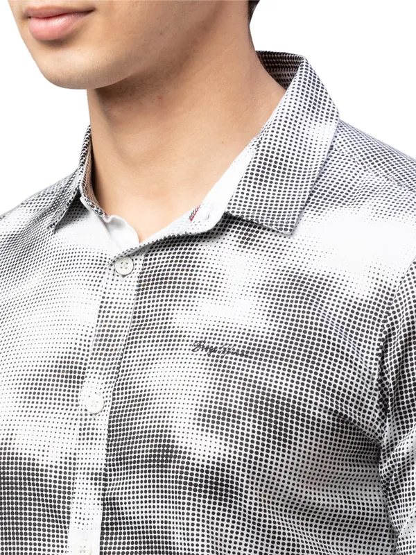 Being Human Slim Fit Men Collared Shirts-Offwhite