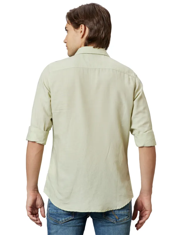 Being Human Slim Fit Men Collared Shirts-Peppermint