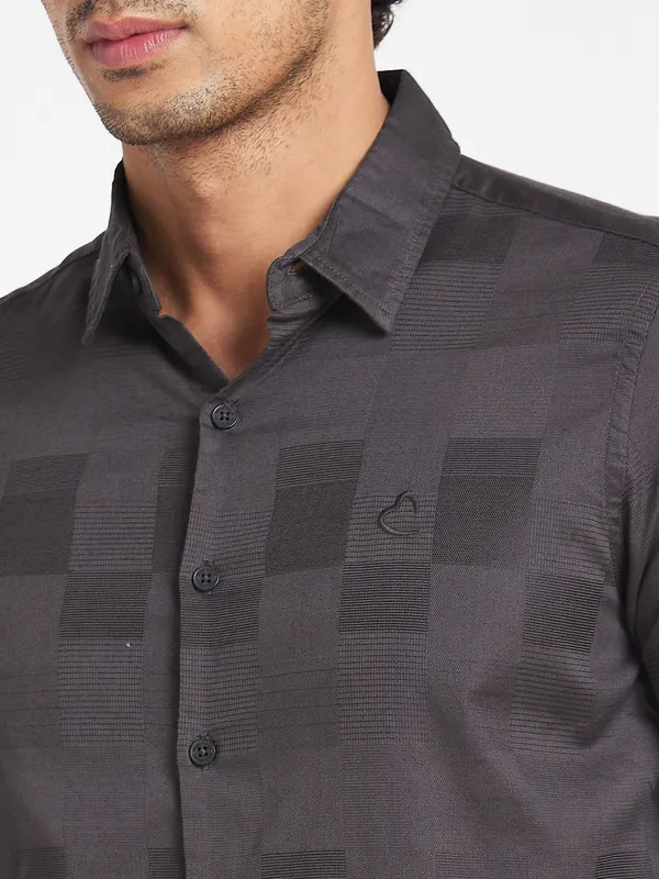 Being Human Clothing Men Slim Fit Shirts-Dk Chocolate