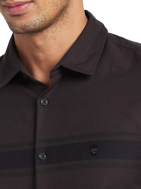 Being Human Clothing Men Slim Fit Shirts-Dk Chocolate