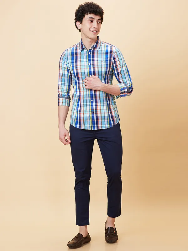 Being Human Clothing Men Slim Fit Shirts-White