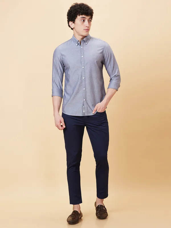 Being Human Men Slim Fit Shirts-Black