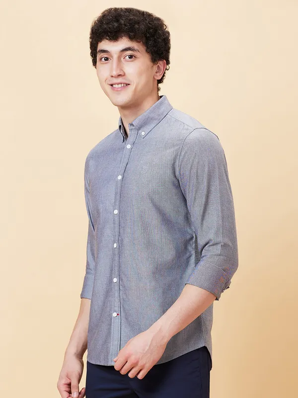 Being Human Men Slim Fit Shirts-Black
