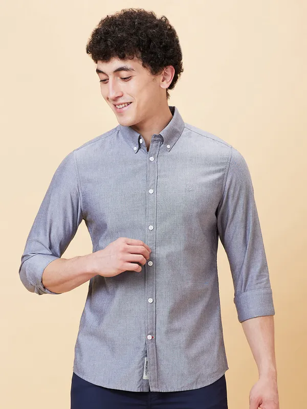 Being Human Men Slim Fit Shirts-Black