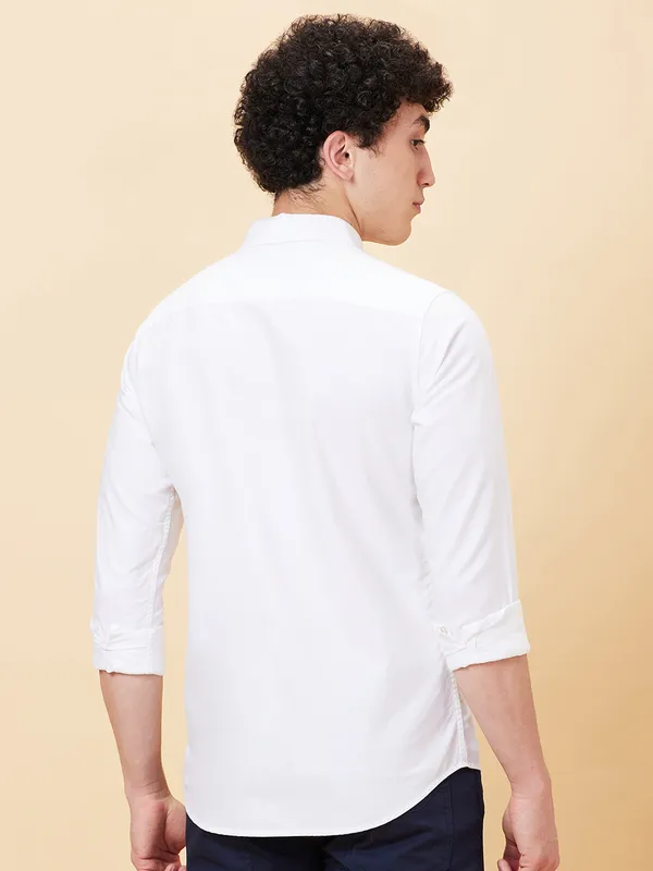 Being Human Men Slim Fit Shirts-White