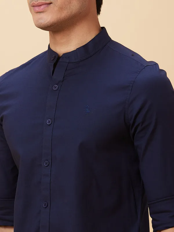 Being Human Men Slim Fit Shirts-Navy