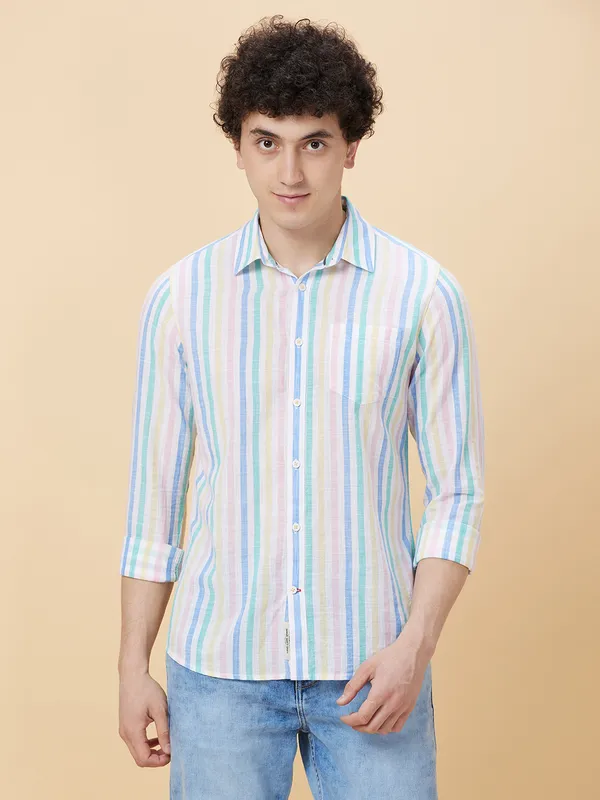Being Human Men Slim Fit Shirts-Multicolor