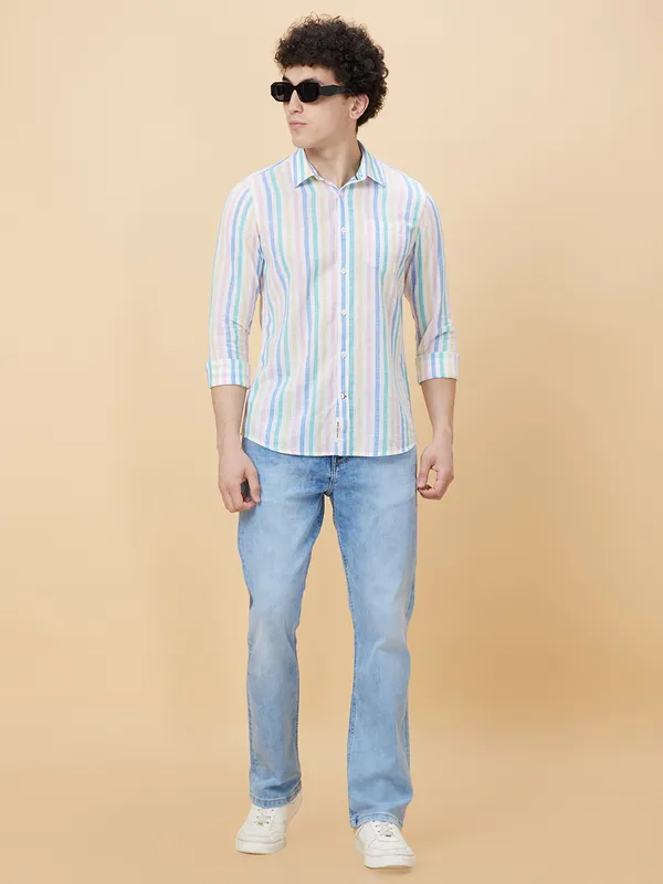 Being Human Men Slim Fit Shirts-Multicolor