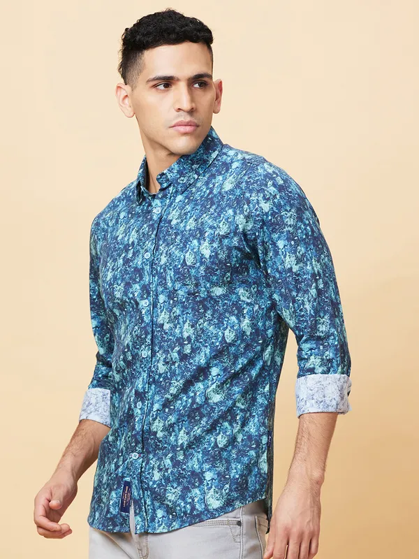 Being Human Mens-Top Shirts Deep Ocean
