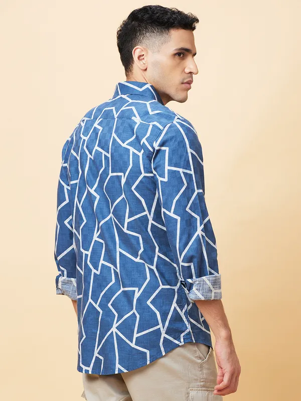 Being Human Clothing Mens-Top Shirts Denim Blue