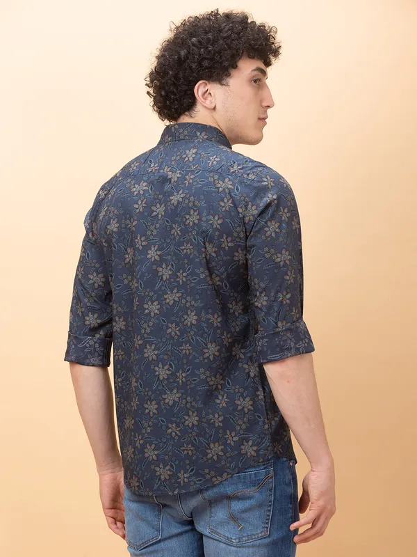 Being Human Mens-Top Shirts Cobalt Blue