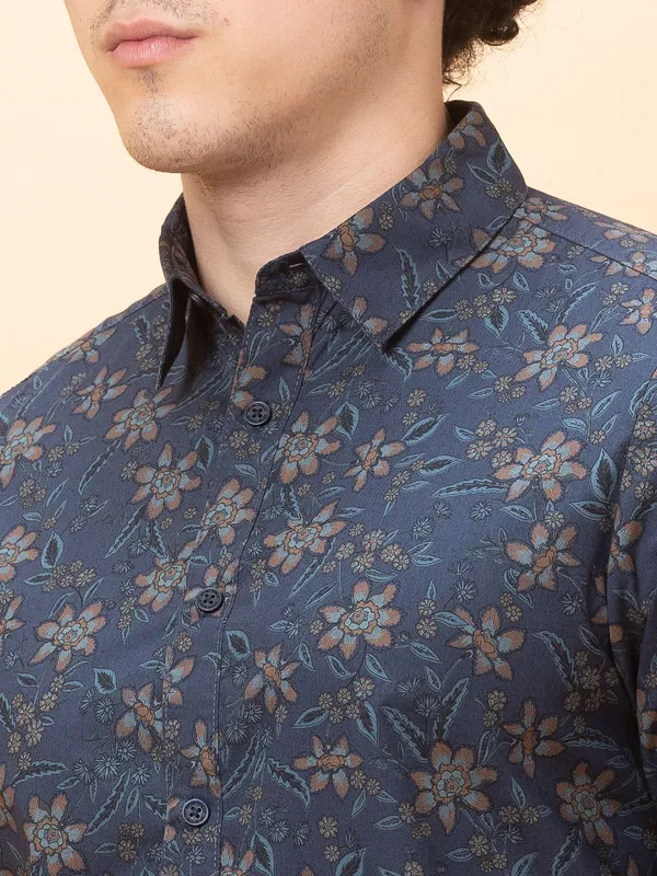 Being Human Mens-Top Shirts Cobalt Blue