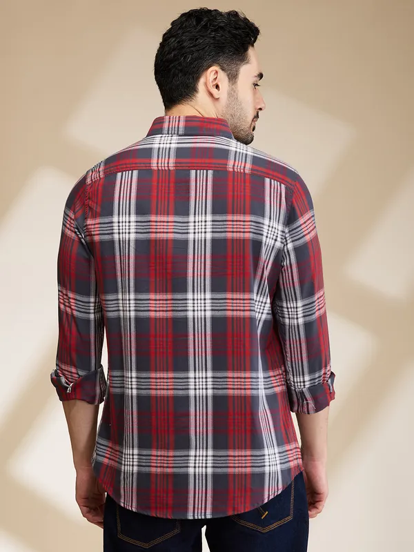 Being Human Clothing Mens-Top Shirts Red Navy