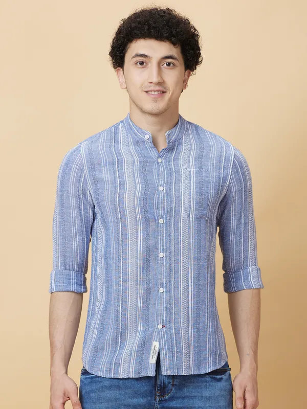 Being Human Clothing Mens-Top Shirts Ice Blue