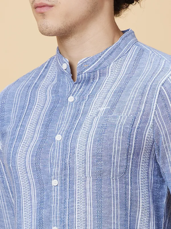 Being Human Clothing Mens-Top Shirts Ice Blue