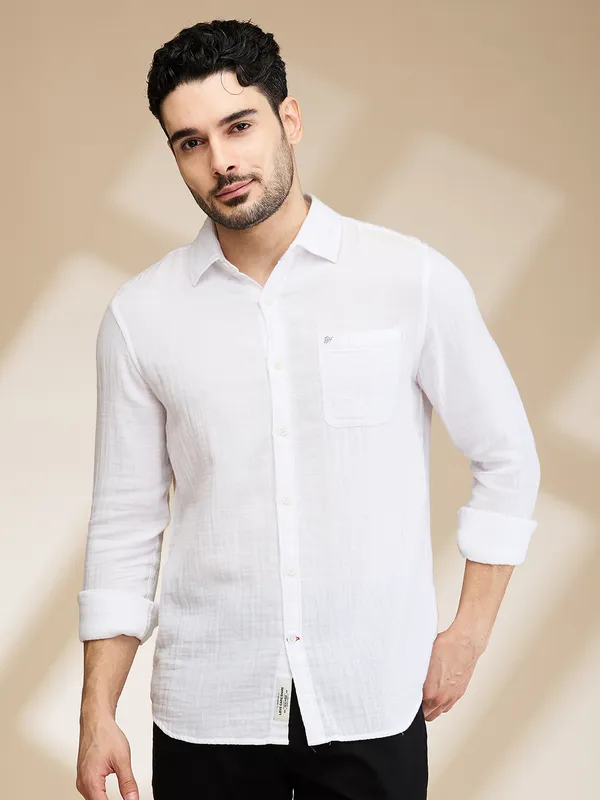 Being Human Clothing Mens-Top Shirts White