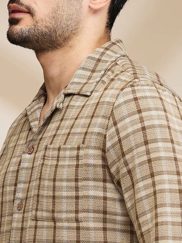 Being Human Clothing Mens-Top Shirts Olive Stone