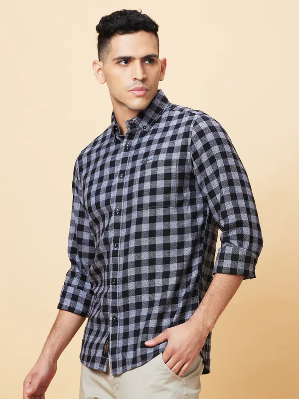 Being Human Clothing Mens-Top Shirts Black White