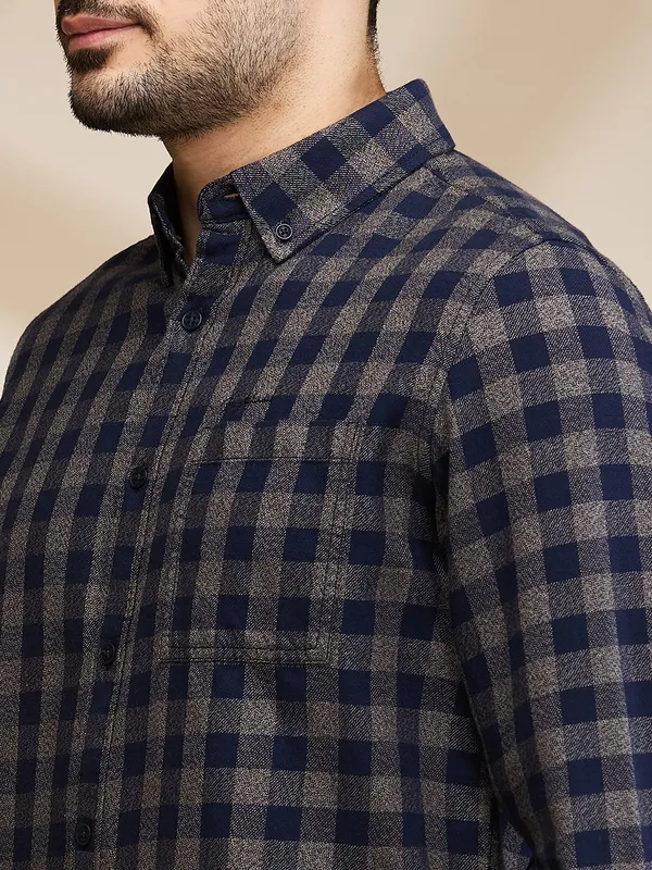 Being Human Clothing Mens-Top Shirts Navy Charcoal