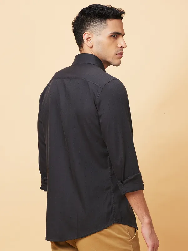 Being Human Clothing Mens-Top Shirts Charcoal