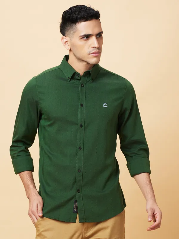 Being Human Clothing Mens-Top Shirts Olive