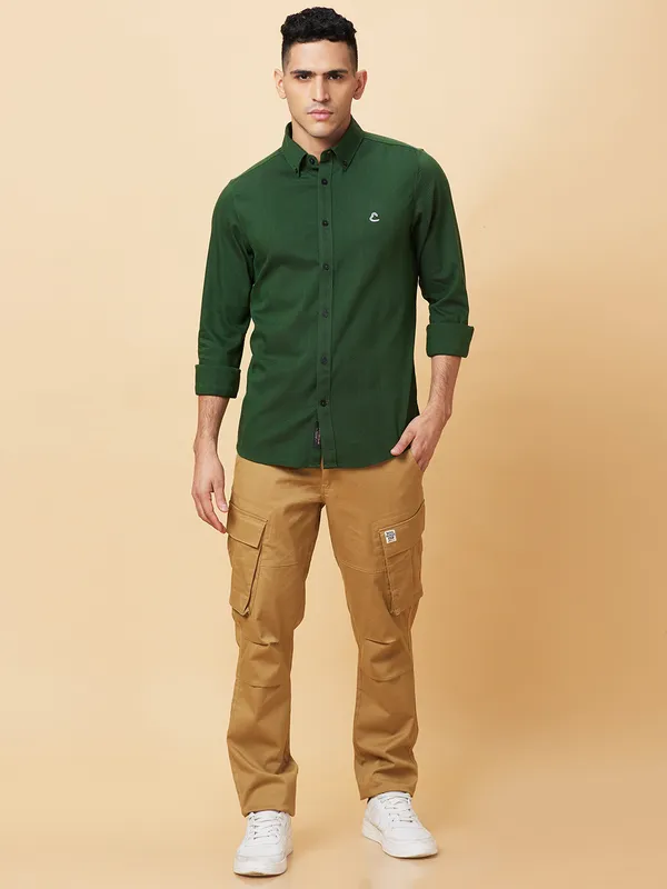 Being Human Clothing Mens-Top Shirts Olive