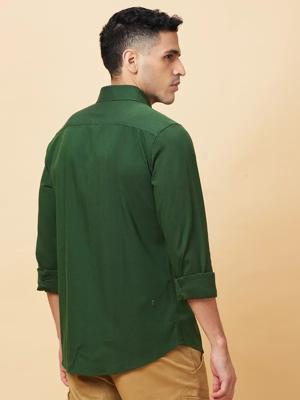 Being Human Clothing Mens-Top Shirts Olive