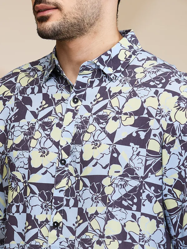 Being Human Clothing Mens-Top Shirts Grey Yellow