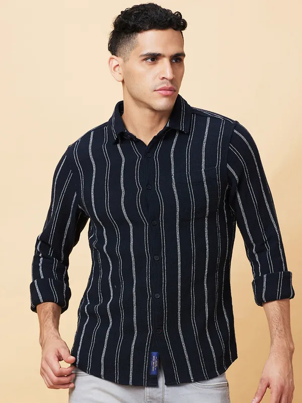 Being Human Clothing Mens-Top Shirts Black White