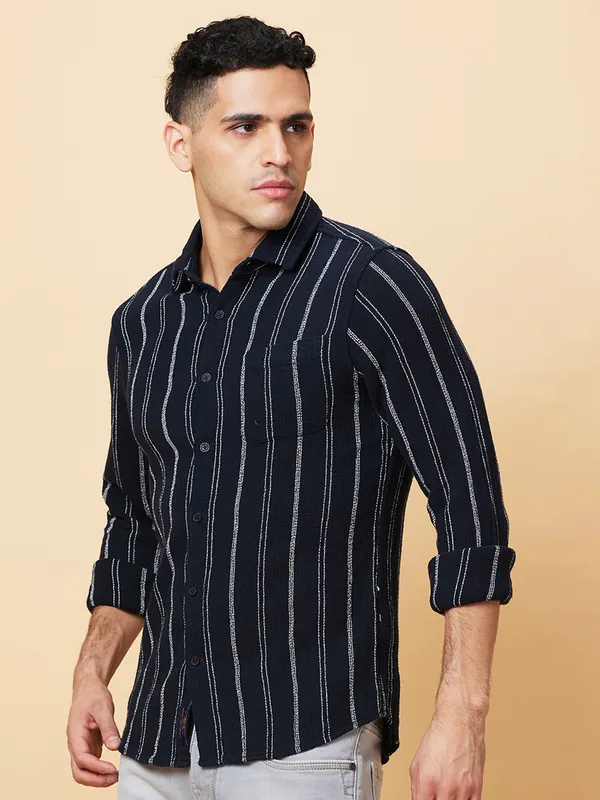 Being Human Clothing Mens-Top Shirts Black White