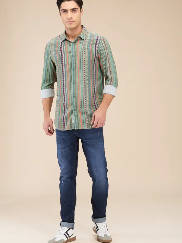 Being Human Mens-Top Shirts Fern Green